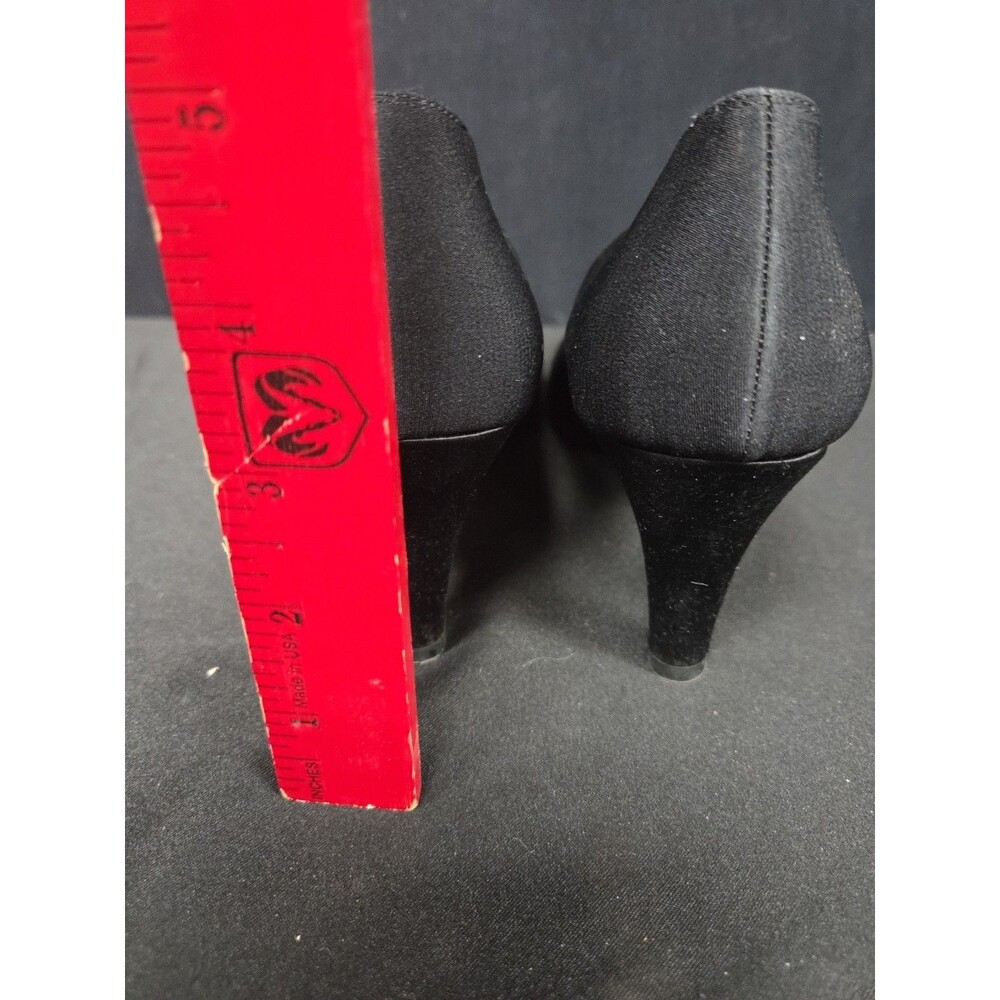 Bruno Magli Satin Cap Toe Heels Pumps Size 8 B Italy Vintage 1990s Bologna - Picture 5 of 7
